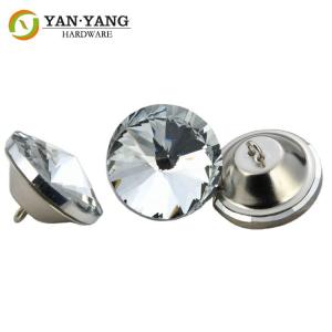 Cheap wholesale diamond glass sofa button crystal buttons for furniture wholesale