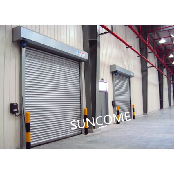 Roll Up Aluminum Alloy Panel Workshop Security Doors Wind Load Max 30m / s