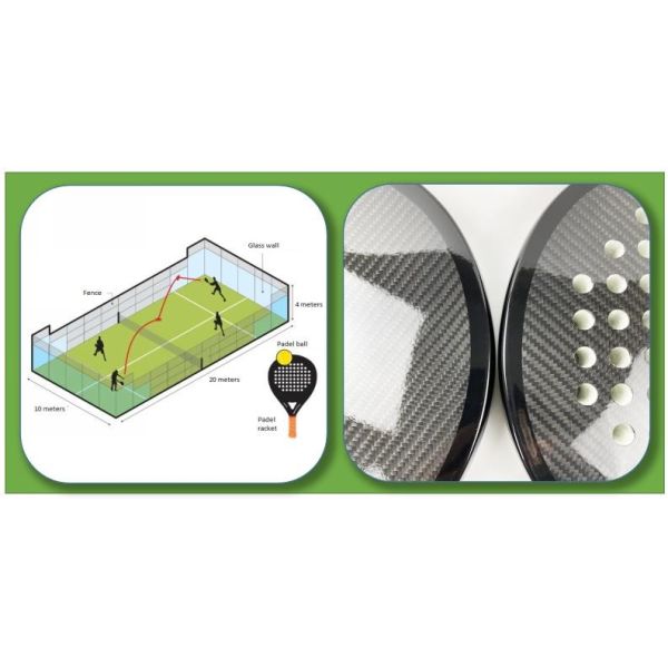 UV Printing Beach Tennis Racket 3k Palas De Paddle Tennis Racquets