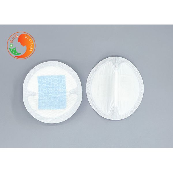 Blue Core Disposable Contoured Breast Pads Organic Material Speedly Spread Liquid