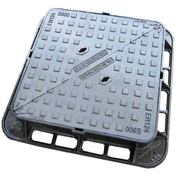 EN124 D400 Cast Iron Manhole Cover Double Sealed Triangular Ductile Iron Manhole Cover And Frame