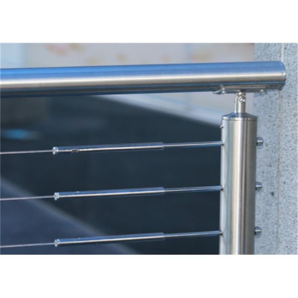Useful Design Stainless Steel Wire Deck Railing , Horizontal Cable Railing Systems