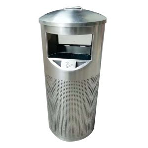 Cheap Customized Round Lid 35L Stainless Steel Dustbin wholesale