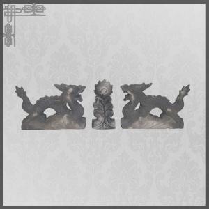 China Unglazed Grey Chinese Roof Ornaments Malaysia Temple Handmade Dragon Roof Tile on sale