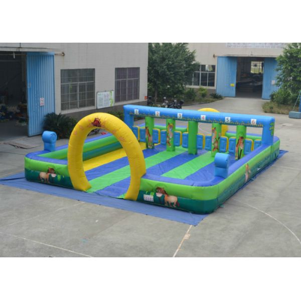 Inflatable race course sport game colourful Inflatable playing field for children under 12 years old