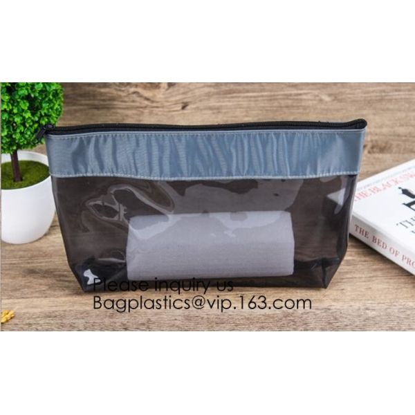 Clear Eva Pvc Bag With Zipper Swimwear Packaging Bag,Holographic Trendy Cosmetic Pvc Bag Portable Travel Makeup Bag