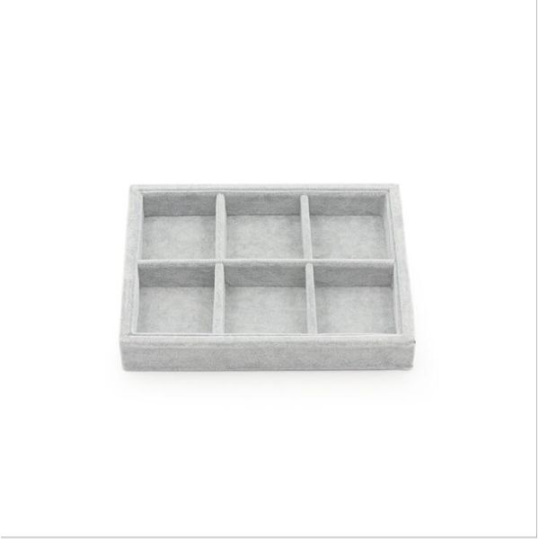 Handmade Jewelry Box Organizer Trays Grey Color MDF Body With Velvet Insert