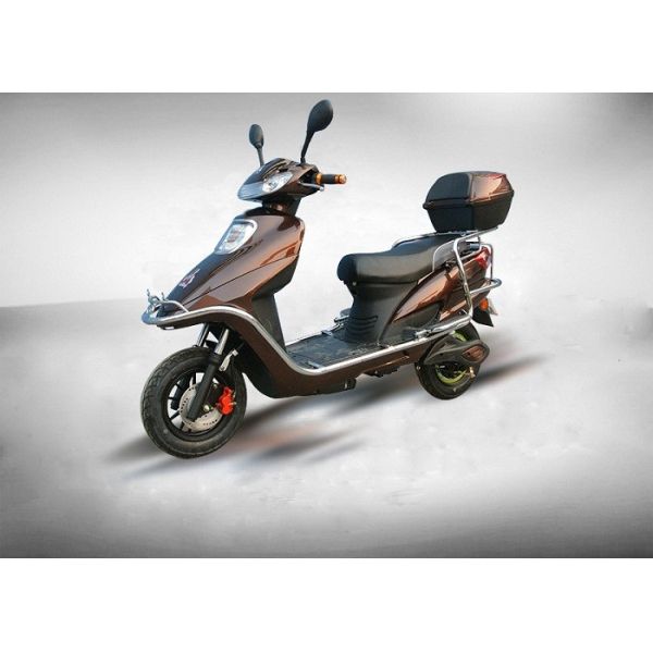 DC Electric Motorcycle Scooter , Electric Powered Motorcycles 90/90-10 Rear Wheel