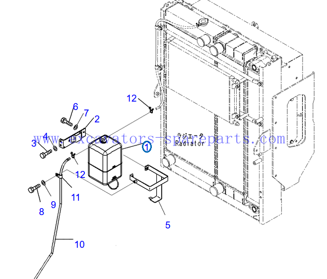 Excavator KOM Water Tank Assy 421-03-31181 For WA380 WA470 WA480