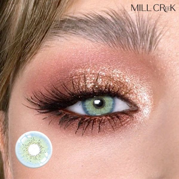 Real Looking Tri Color Contact Lenses Most Natural Colored 14.2mm