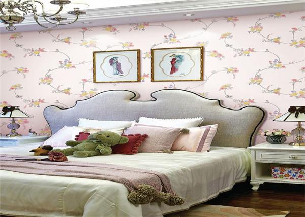 Quality Soundproof PVC Vinyl For Baby Girl Room , Fabric Backed Vinyl Wallcovering for sale