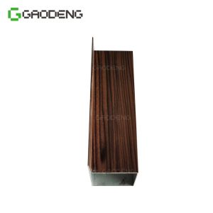 Wood Grain Industrial Aluminum Profile Powder Coated Polishing