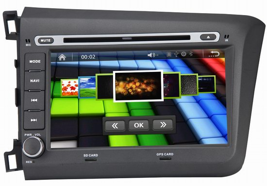 8 Inch 2012 Honda Civic Car Radio with HD Digital touch Screen mp3 mp4 player OCB-8631
