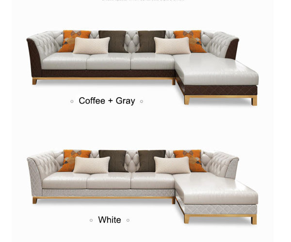 100 By 100 10 X 7 Tufted Living Room Sectional Sofa Couch Leather European