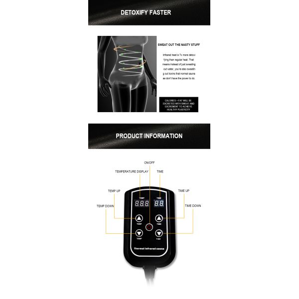 Portable Far Infrared Sauna Blanket Ultra Low Emf Anti Puffiness