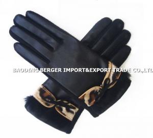 Cheap back with good pu leather and palm with 80% wool&amp;20% nylon cashmere gloves or wool gloves wholesale