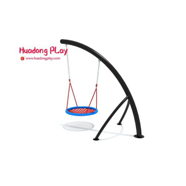 Nest Swing Seat Toddler Swing Set , Arch Kids Outdoor Playset Metal Framed