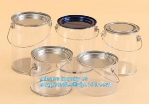 Cheap aluminum tin aluminum container jar with clear window top aluminum cans with screw lid for cosmetic/food bagplastics pac wholesale