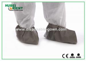 China Professional Medical Grey Disposable Waterproof Boot Covers PP Plus PE on sale
