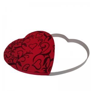China Custom Heart Shaped Cardboard Box Chocolate Gift Box With Silk Cloth on sale
