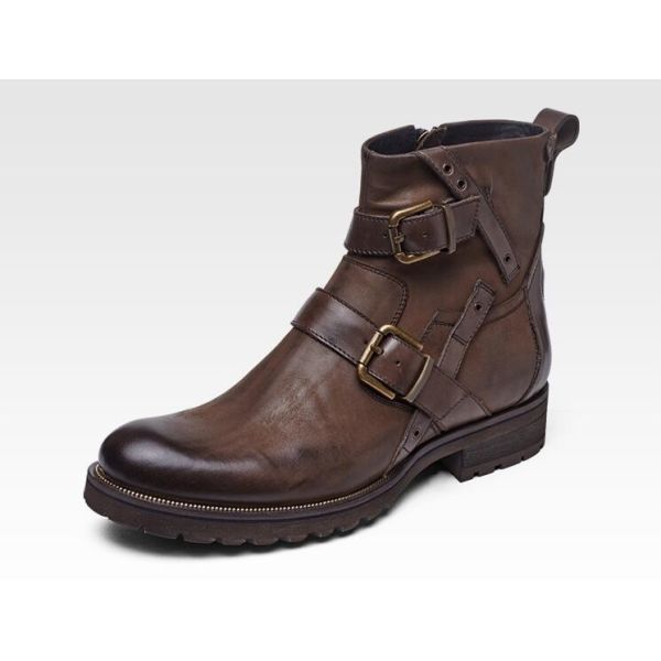 Mens Chelsea Boots Waterproof Mens Black Leather Lace Up Dress Boots