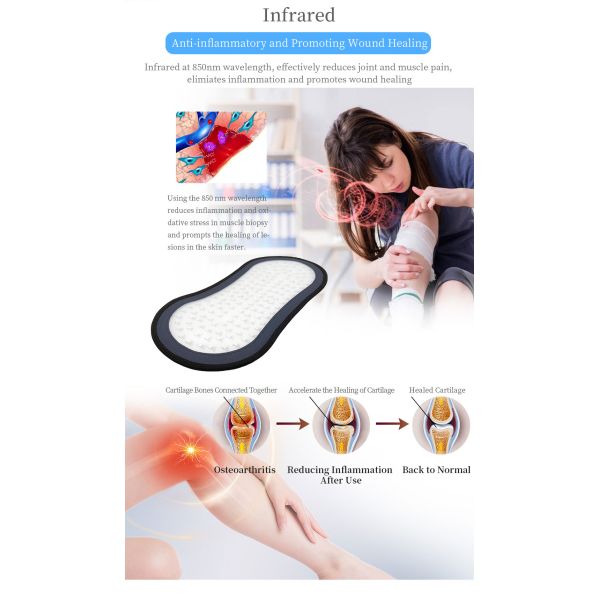 Heat Pad Pain Relief Arthritis Treatment Machine 660nm 850nm Infrared LED