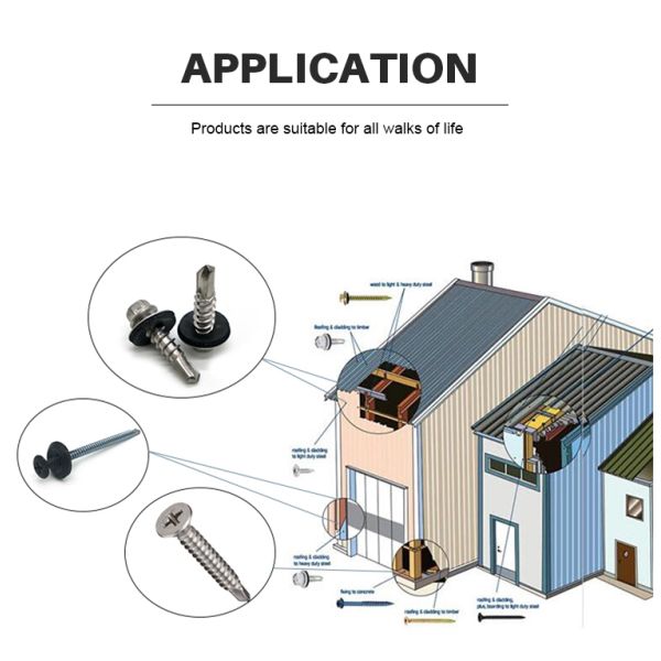 OEM Customized Metal Galvanized Hexagonal Hex Head Self Drilling Screw for Roofing