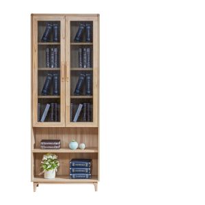 Cheap Modern Furniture Family Room Storage Cabinets Fitted Double Door Bookcase wholesale