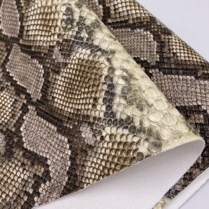 China Snake Pattern Handbag PU Leather Printed Imitation Cotton Velvet on sale