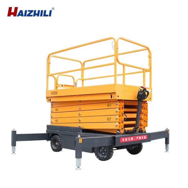 High Strength Steel Mobile Scissor Lift Platform For Aerial Working