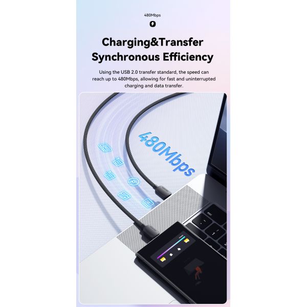 ESSAGER ES-X46 Series Type C To Type C Cable Fast Charging 100W