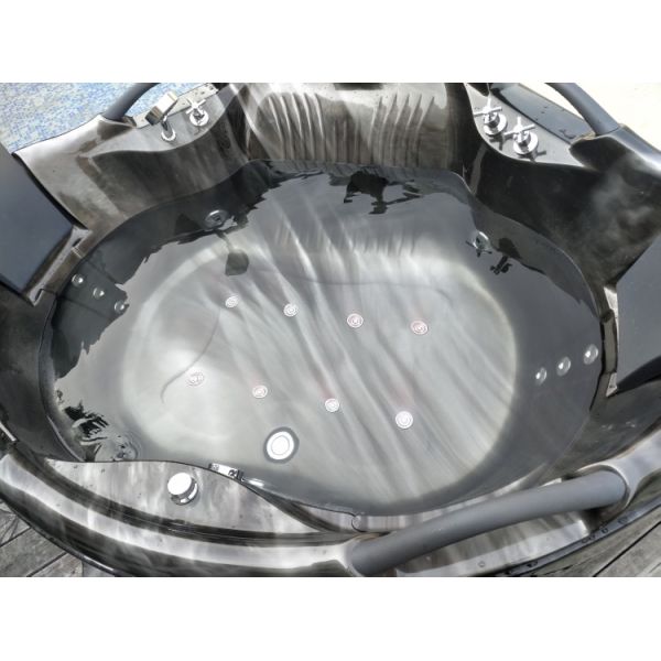 1500 Freestanding Corner Soaking Tub Luxury 2 Person Hydromassage Bathtub