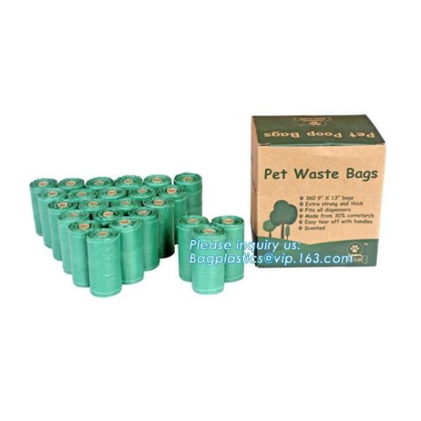 Nappy Baby Disposable Diaper Sacks, Degradable scented disposable baby diaper sack, green tie handle baby diaper sack