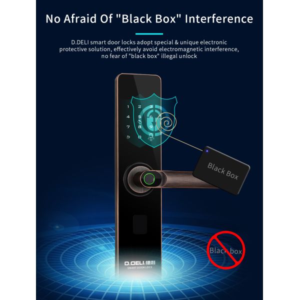 500DPI Intelligent Fingerprint Password Lock 4 AA Alkaline Batteries