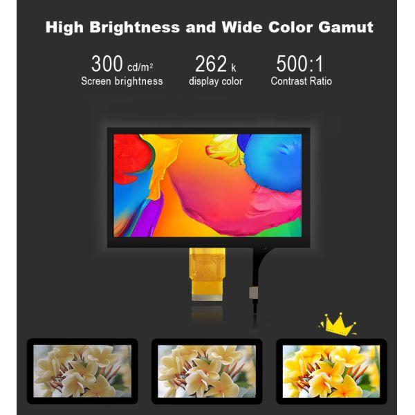 Polcd 7'' Tft Lcd Panel 800x480 Capacitive Touch Screen RGB interface 7 inch LCD Module Display