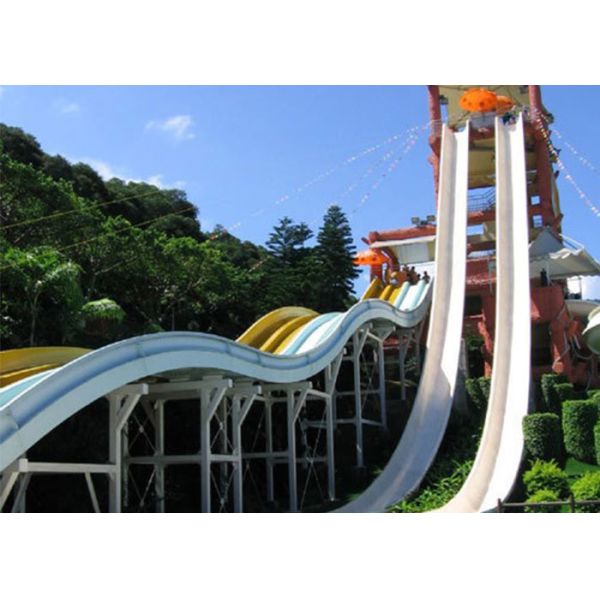 Commercial Young Adult High Speed Water Slide Racing With Mat