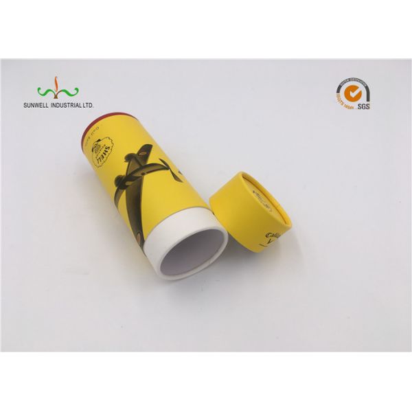 Yellow Color Cardboard Cylinder Tubes Wine Packaging Umbrella Round Tube Box
