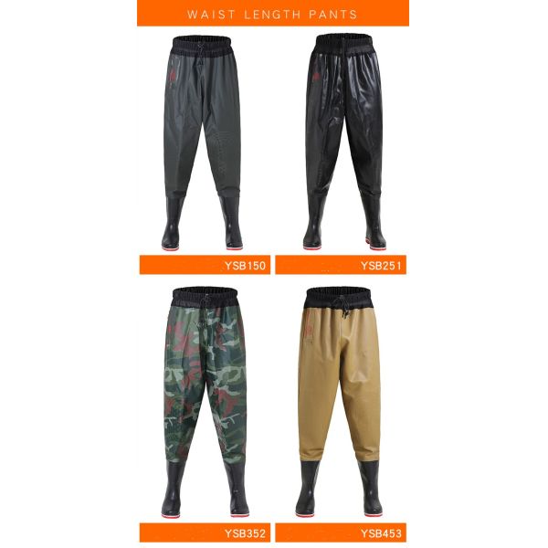 Drop Shipping Chest Wader High Waist Wading Pants 3-Ply Breathable Fishing Wader with Durable Stocking Boots