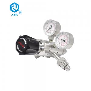 China R31 Stainless Steel 316 Pressure Regulator 6 Hole Double Gauge 4000psi on sale