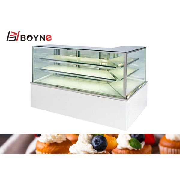 D Type Horizont Al Two Layers Cake Display Freezer Fan Shaped