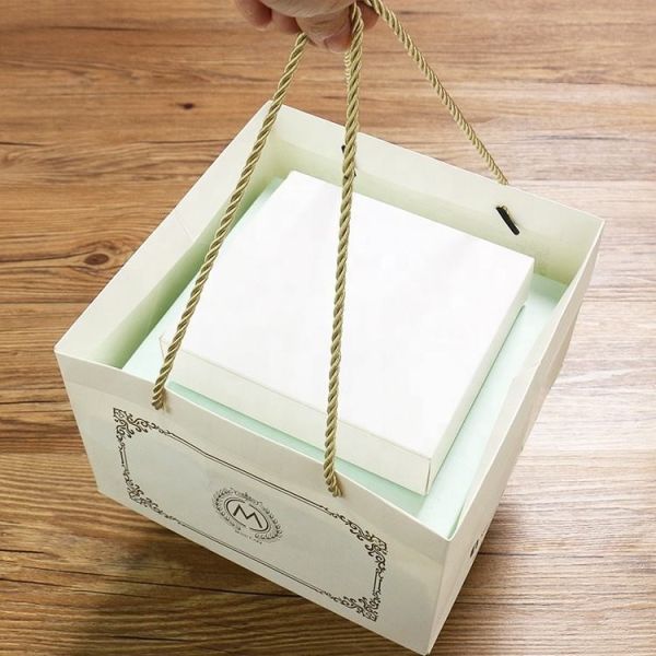 Black Kraft Square Bottom Paper Bags 16x6x12 Gift Bags With Handle