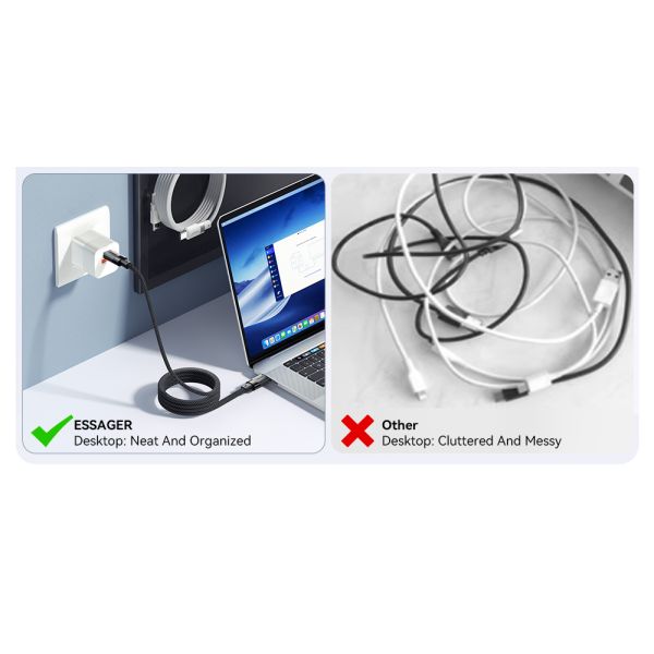 USB C To USB C Magnetic Cables 100W 1m 480Mbps ES-X53 Series