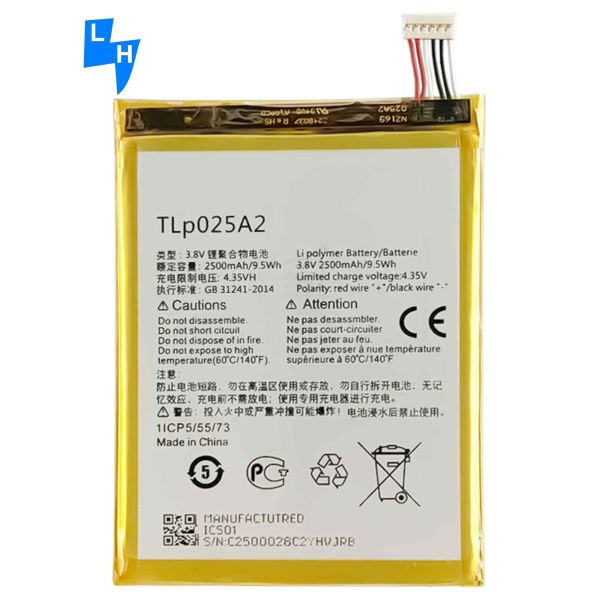 500PCS MOQ TLP025A2 POP C9 Scribe 8000D 8000E Scribe X 5054W Alcatel Fierce XL Battery