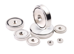 Antirust Industrial Neodymium Pot Magnets With Countersunk Hole Customized