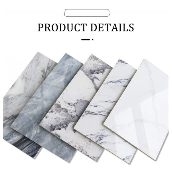 Interior Decoration 3mm PVC Marble Sheet with High Glossy UV Coating and Additive