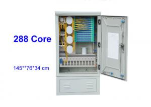 Cheap Outdoor 144 288 576 Core SMC Rack Fiber Optic Distribution Box Connection Cabinet Floor Standing wholesale