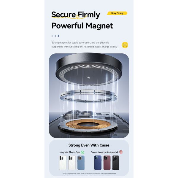 ESSAGER OJD-132 Foldable 4 In 1 15W Magnetic Wireless Charger Stand Station With Led Light For Watch Earphone Phone