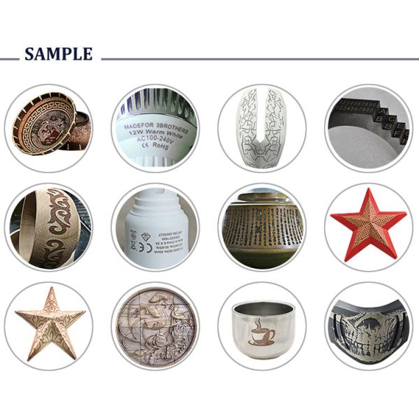 3D Fiber Laser Metal Engraving Marking Machine Desktop 50W On Electronics PP PE PVC