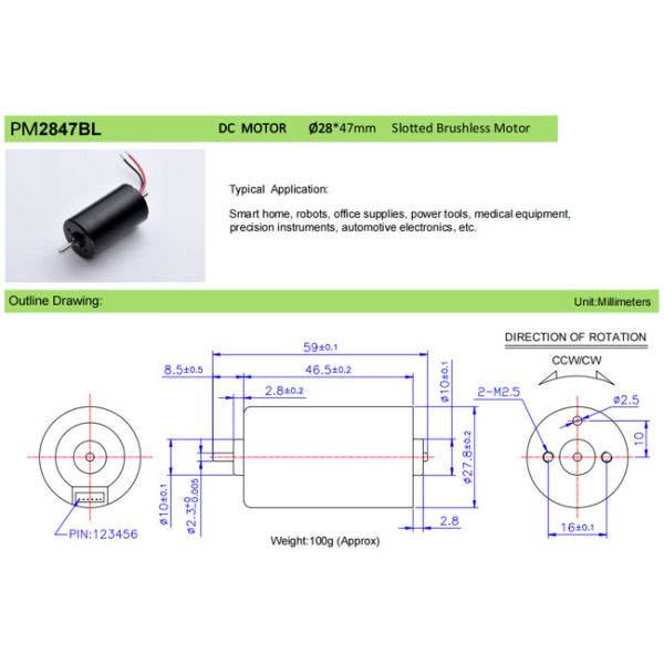 28mm dc brushless motor