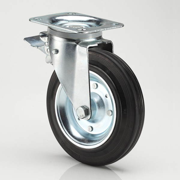 Garbage Container Rubber Caster Wheels 150mm